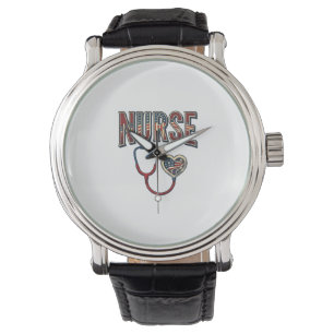 Montre Chemise de conception de stéthoscope patriotique d