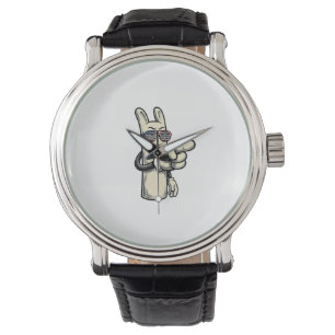 Montre Chemise de dessin animé vintage patriotique pointa