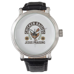 Montre Chemise de ferme vintage louant Jésus et élevant d