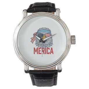 Montre Chemise de gravure vintage Merica Eagle patriotiqu