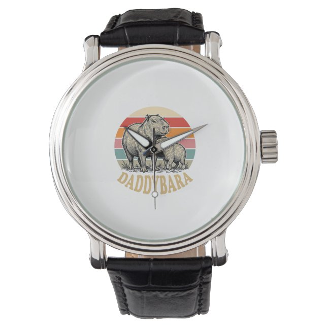 Montre Chemise de papa capybara Daddybara Vintage Sunset_ (devant)