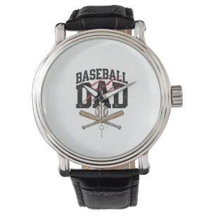 Montre Chemise de papa de baseball gravure vintage en dét