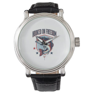 Montre Chemise de pêche à la basse vintage accro à la lib