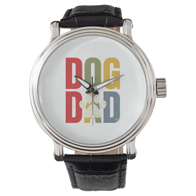 Montre Chemise de typographie rétro empreinte de patte de (devant)