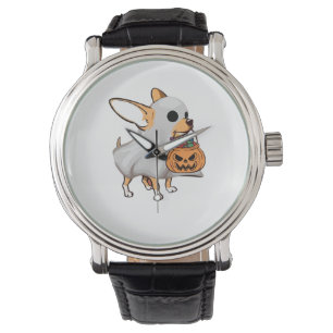 Montre Chemise Halloween du Citrouille fantôme du Chihuah