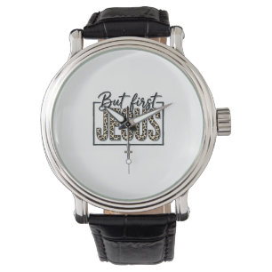 Montre Chemise Jésus Impression Léopard Chrétien Gravure
