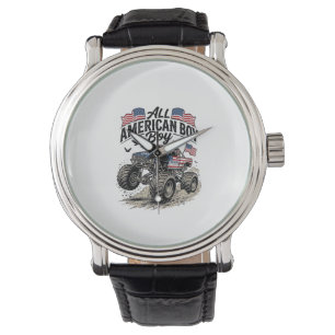 Montre Chemise T-shirt de camion monstre patriotique All