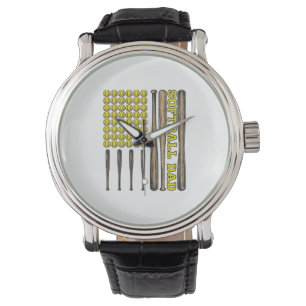 Montre Chemise vectorielle vintage bat et balle de softba