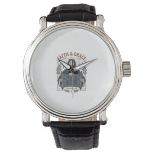 Montre Chemise vintage brodée de Jésus Croix Graphique ch