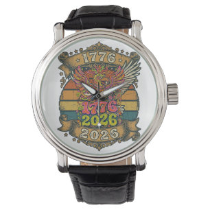 Montre Chemise Vintage Eagle 1776 2026 Bulles Patriotique