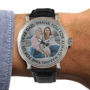 Montre Cher papa Merci personnalisé Message et photo