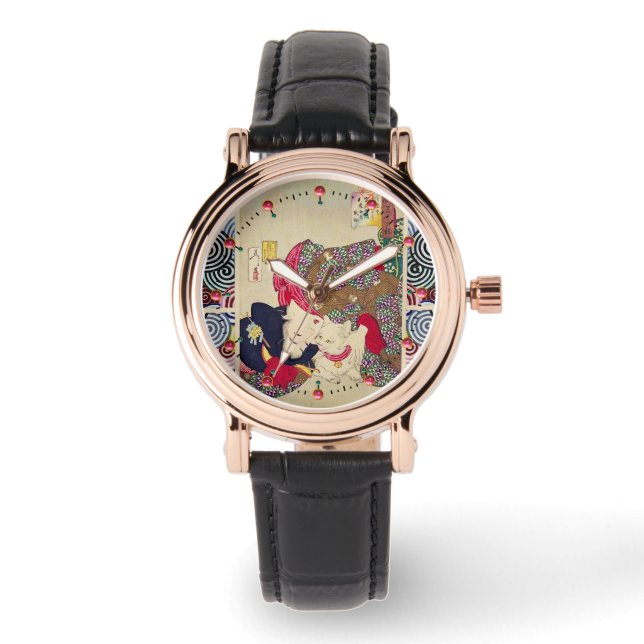 MONTRE CHERCHANT LE TIRESOME, FEMME JAPONAISE AVEC CHAT B (Recto)