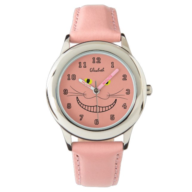 Montre Cheshire souriant Transparent Chat Watch (devant)