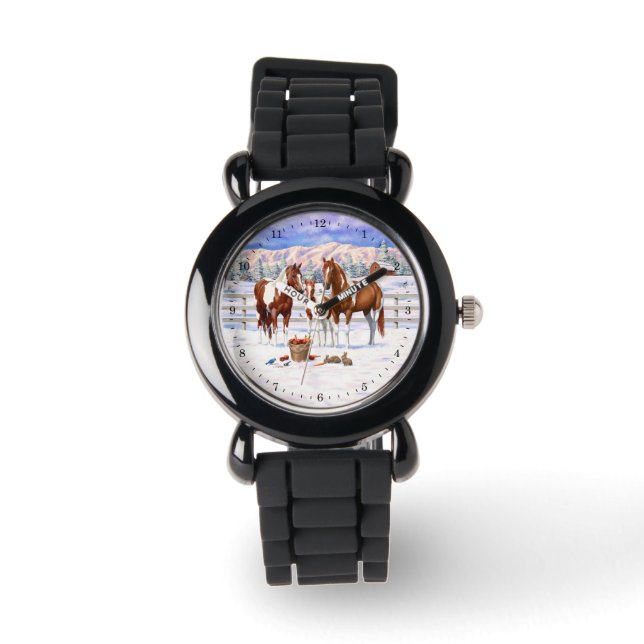 Montre Chestnut Pinto Sorrel Peinture Quarter Chevaux Dan (Recto)