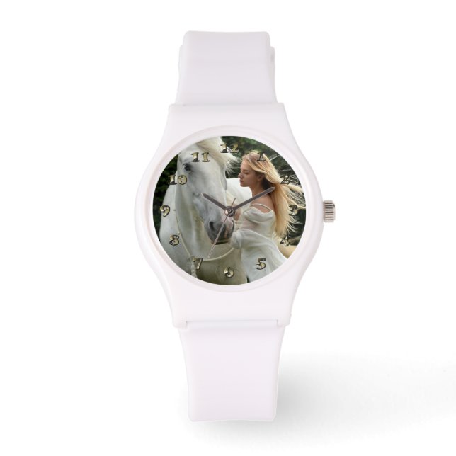 Montre Cheval blanc et fille (Recto)