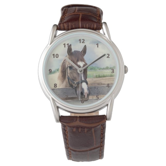 Montre Cheval Brown avec Halter (devant)
