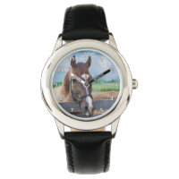 Cheval Brown avec Halter