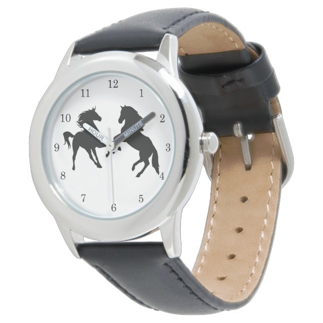 Montre Cheval Couple - Personnalisable (Incliné)