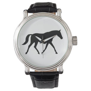 Montre Cheval de dressage en silhouette
