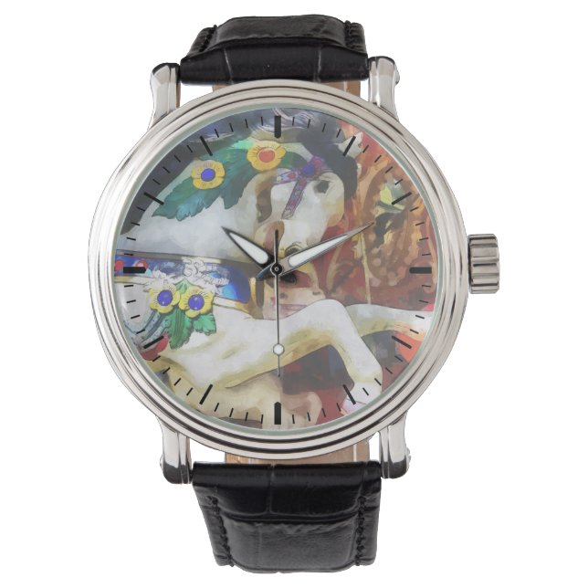 Montre Cheval de manège en gros plan (devant)