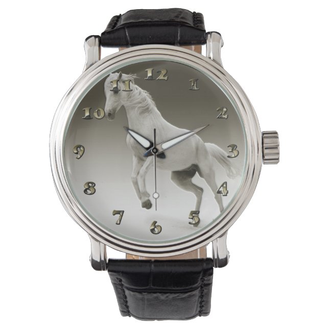 Montre Cheval Equestre Blanc Mare (devant)