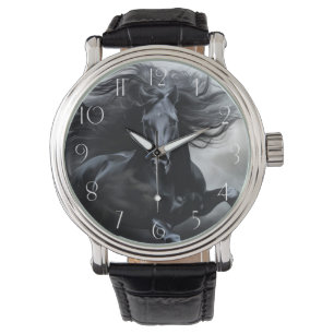 Montre Cheval friésien noir