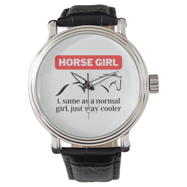 Montre Cheval Girl, Amusante Équitation (devant)