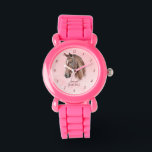 Montre Cheval portrait poney filles regarder les enfants<br><div class="desc">Portrait de cheval cowgirl équestre nom personnalisé enfants montre,  cheval amoureux cadeau,  cadeau pour les filles</div>