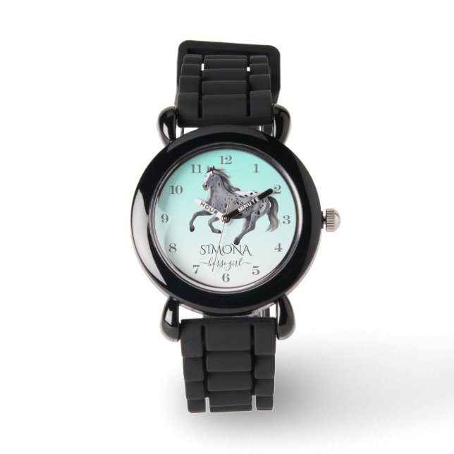 Montre Cheval portrait pony filles surveiller enfants app (Recto)