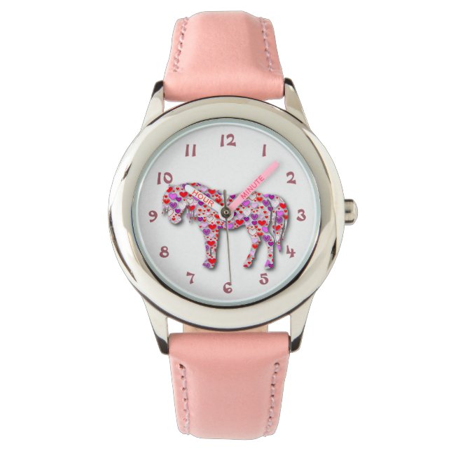Montre Cheval rose classique Pony (devant)