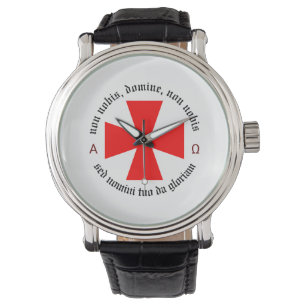 Montre Chevalier modèle Alpha-Omega Non Nobis Domine