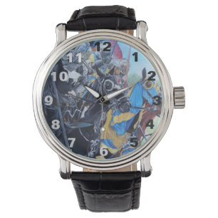 Montre chevaliers médiévaux historiques jouant sur les ch