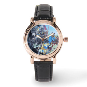 Montre chevaliers médiévaux historiques jouant sur les ch