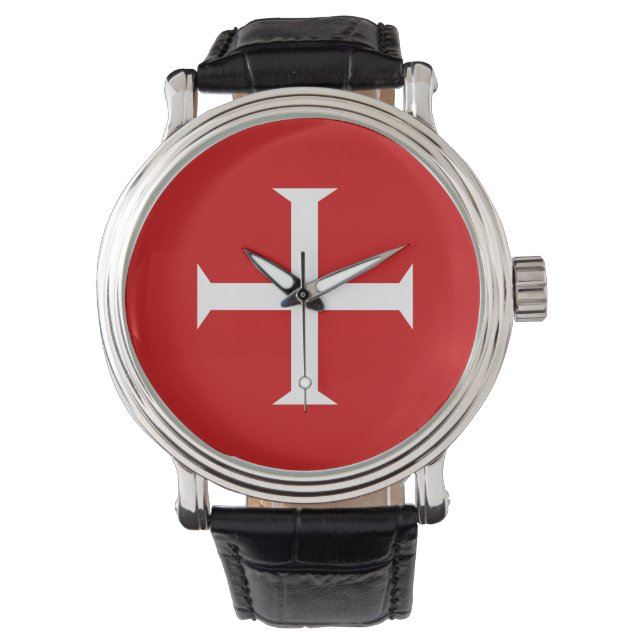 Montre chevaliers templar croix-rouge malta teutonic hôpi (devant)
