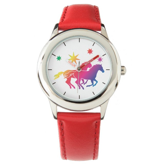Montre Chevaux arc-en-ciel (devant)