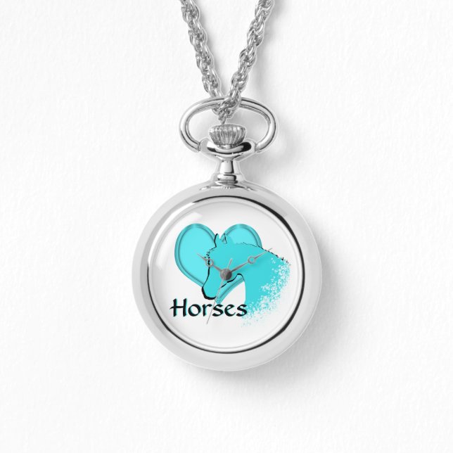 Montre Chevaux cardiaques III (aqua) (Recto)