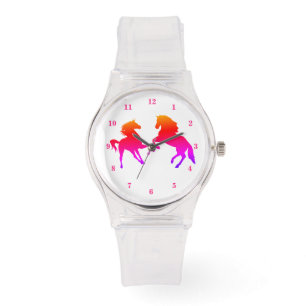 Montre Chevaux colorés - Beau