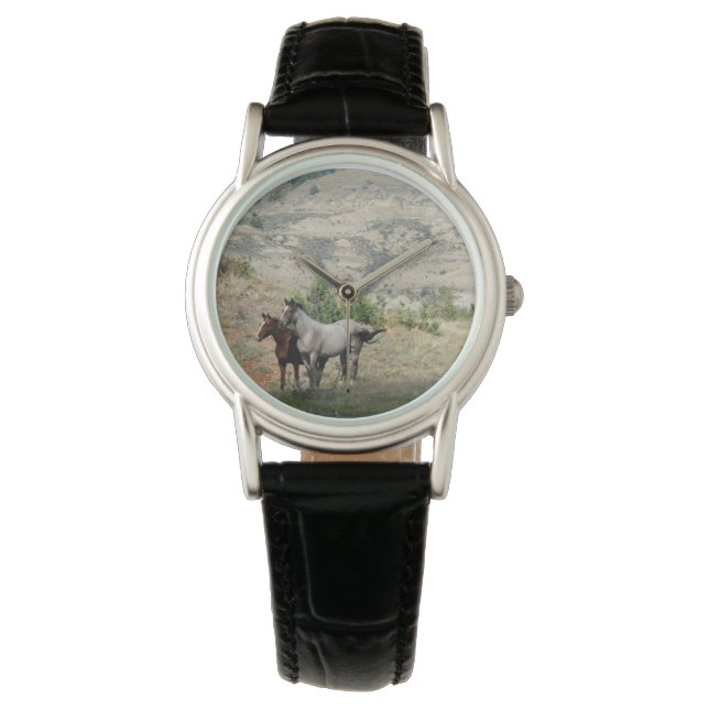 Montre Chevaux sauvages du parc national de Theodore Roos (devant)
