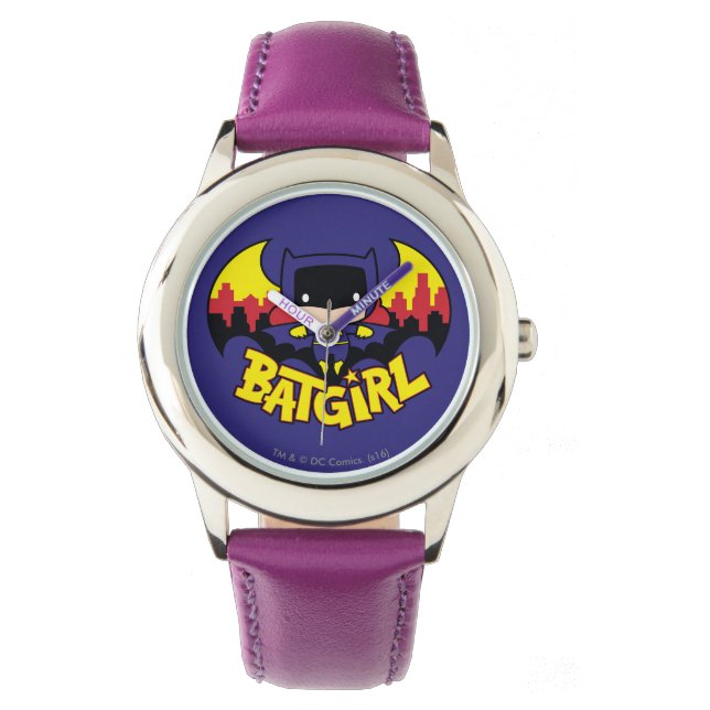 Montre Chibi Batgirl avec Gotham Skyline & Logo (devant)