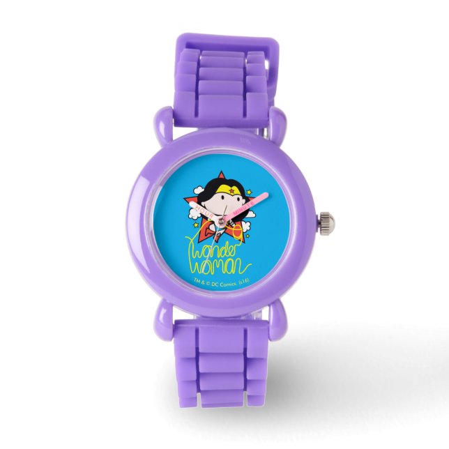 Montre Chibi Wonder Woman Voler Avec Lasso (Recto)