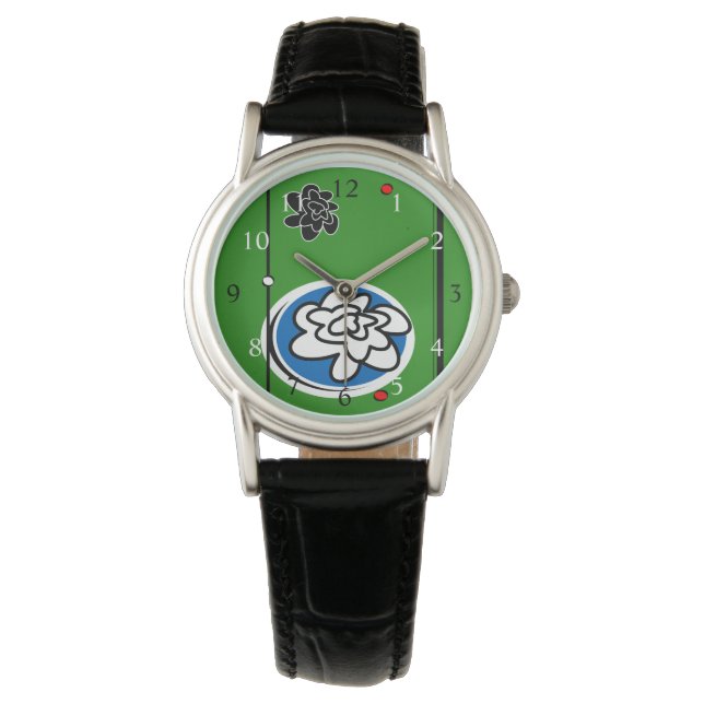 montre chic aux fleurs de style (devant)