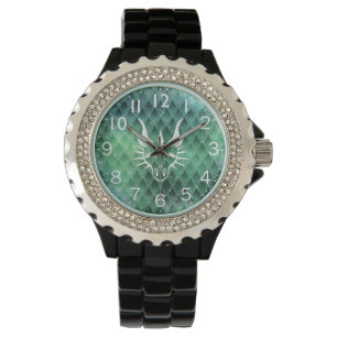 Montre Chic Dragon Head & Green Dragon Scales Watch