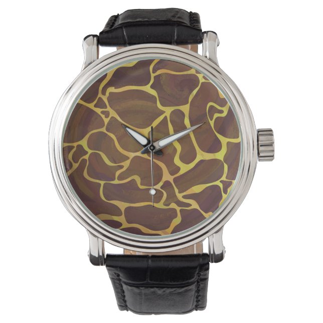 Montre Chic Giraffe Brown et jaune (devant)