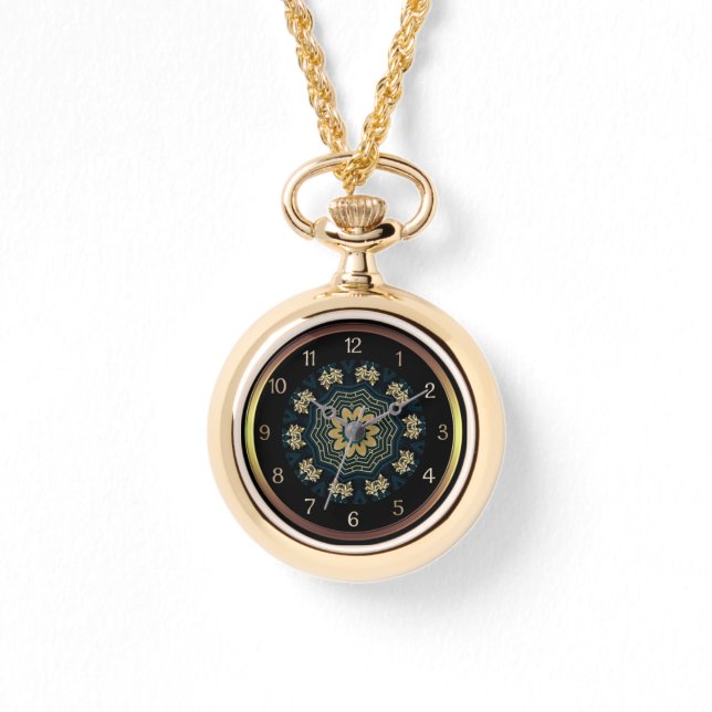 Montre Chic Or & Vert Style Asiatique   (Recto)