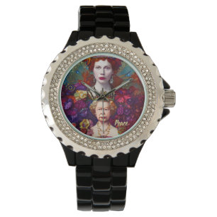 Montre Chic Reine Elizabeth II Royal Bleu et Rouge