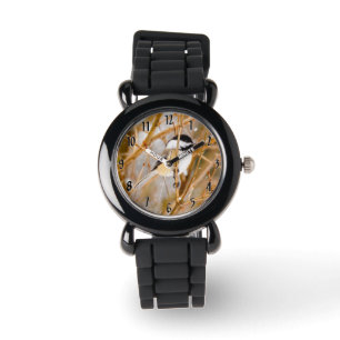 Montre Chickadee au plafond noir - Photo originale