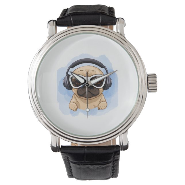 Montre Chien avec casque 2 (devant)