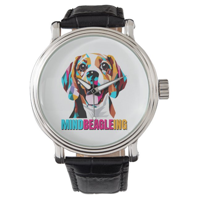 Montre Chien Beagle de l'état d'esprit (devant)