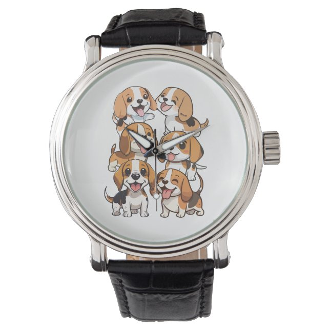 Montre chien beagle joyeux (devant)