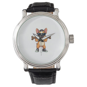 Montre Chien Bouledogue Français Vintage Cool Transportan